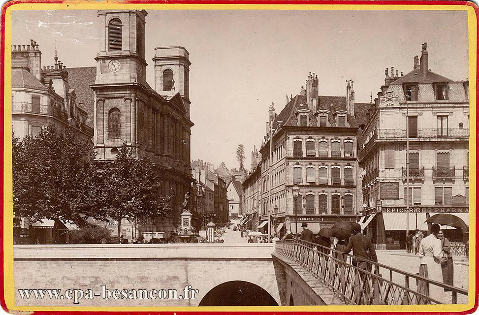 Pont de Battant - La Madeleine, rue de la Madeleine. Le quai de Strasbourg à droite, le quai Veil Picard à gauche.